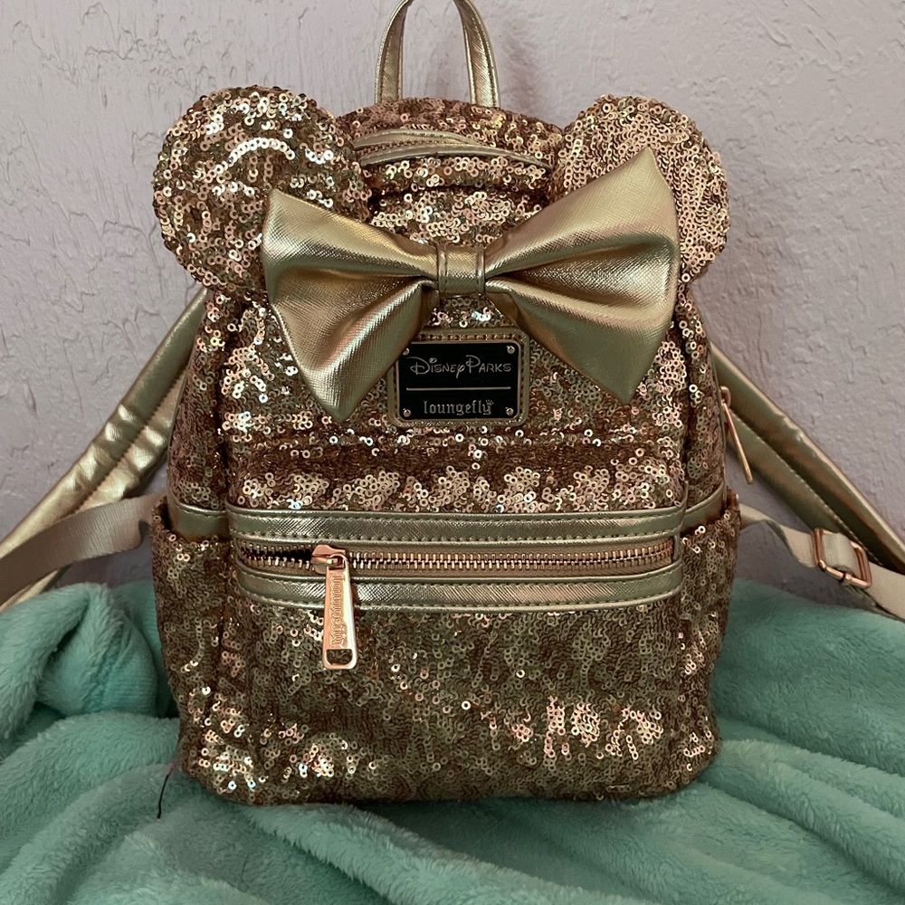 Loungefly Minnie Mouse rose gold backpack